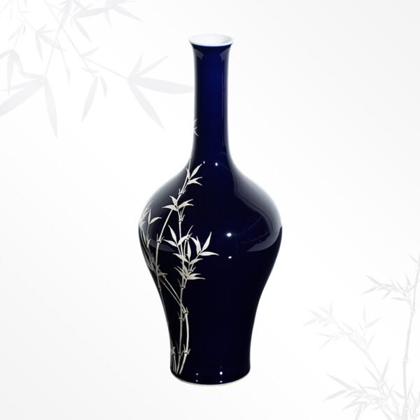 แจกันทองคำลายพู่กันเงินและบันทึก竹จากโรงงานเซรามิกเจียงเดอเจิ้น