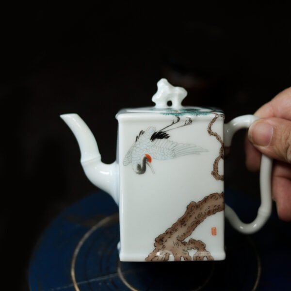 南山所见松鹤四方壶